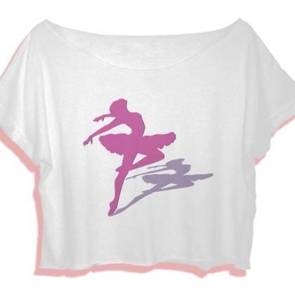 Ballerina Dancing Shirt Women Crop Top Ballerina..