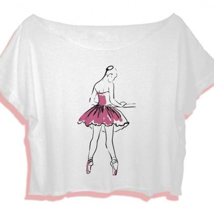 Ballerina Shirt Women Crop Top Women Ballet Crop..