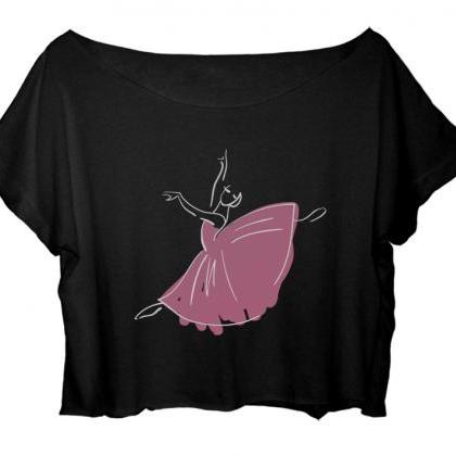 Women's Ballerina Shirt Dance Crop ..