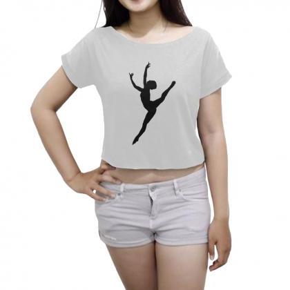 Dance Tee Shirt Ballet Women's Crop..