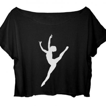 Dance Tee Shirt Ballet Women's Crop..