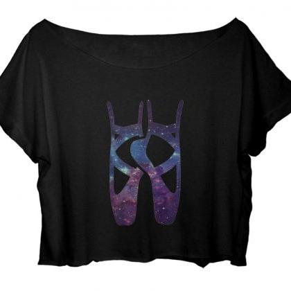 Galaxy Space Ballet T-shirt Pointe Style..