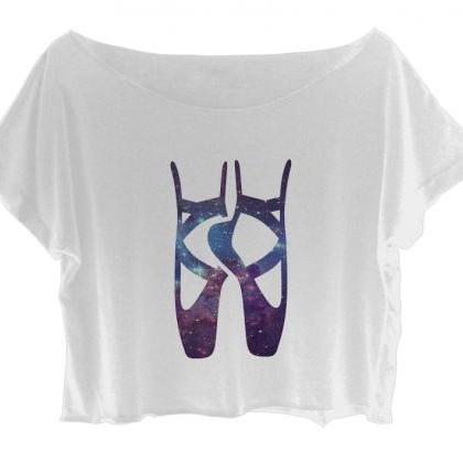 Galaxy Space Ballet T-shirt Pointe Style..