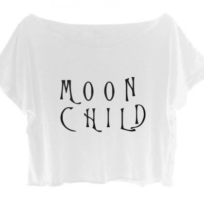 Moon Child Women's Crop Top Funny