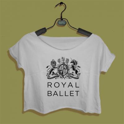 royal ballet shirt women's crop tee dance studio dancing t-shirt ballerina crop top