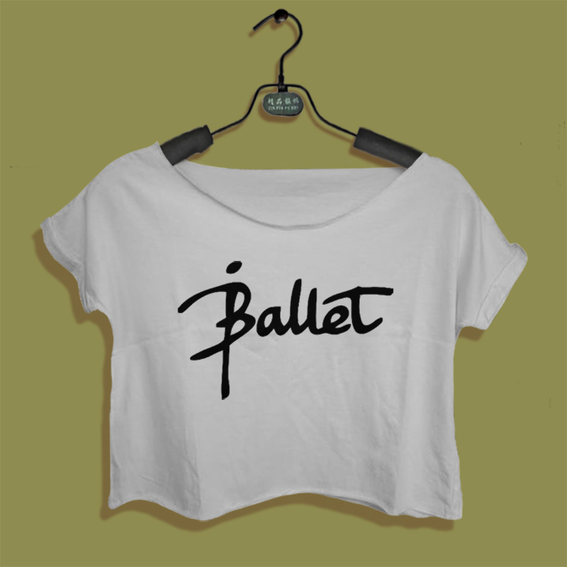 Ballet Shirt Women Crop Top Crop Tees Ballet Style White Black All Size Tshirt Instagram Pinterest Tumblr Bl03iam