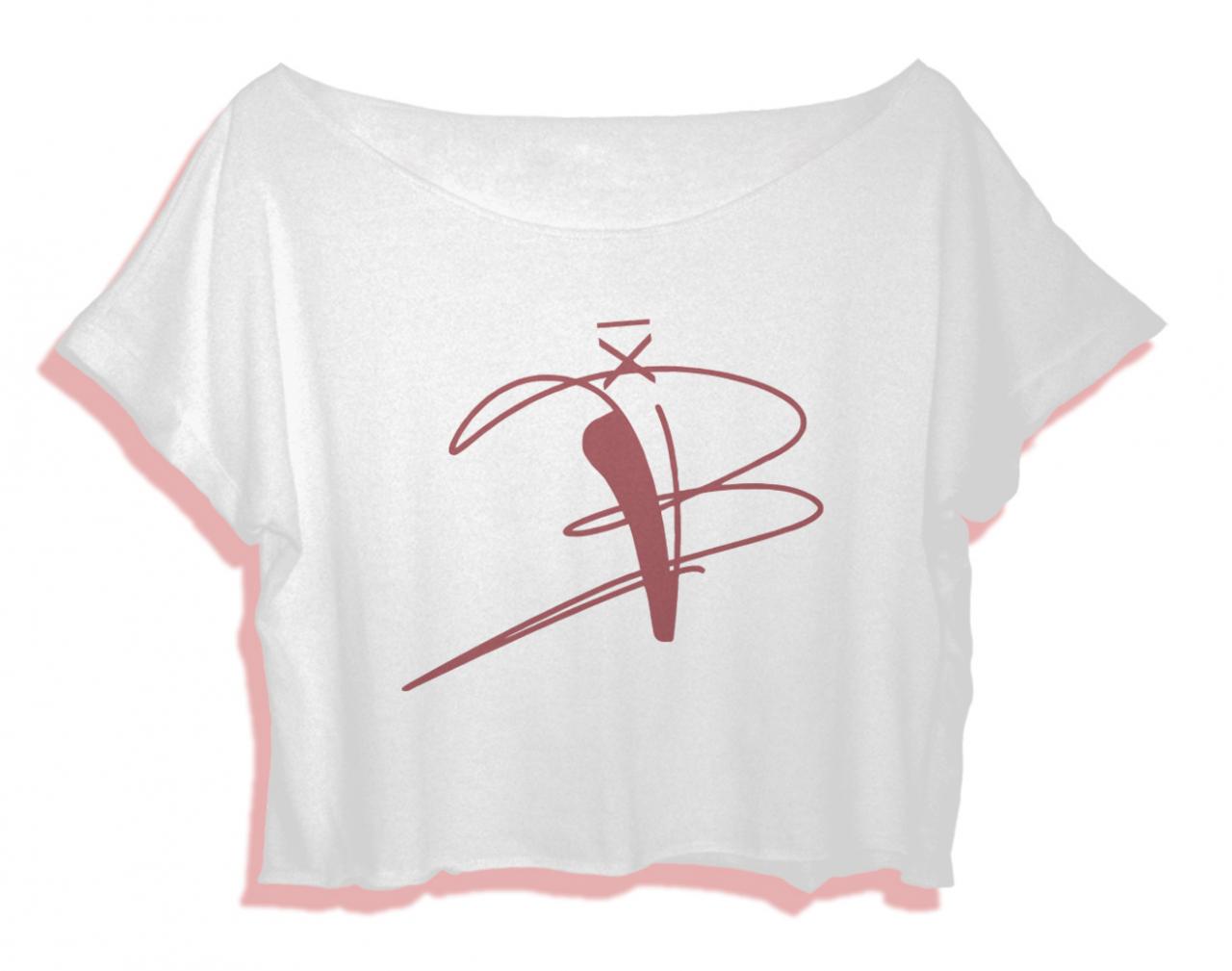 Ballet Shoe Shirt Women Crop Top Ballerina Shoe Crop Tee Ballet T-shirt All Size Black White Pinterest Tumblr