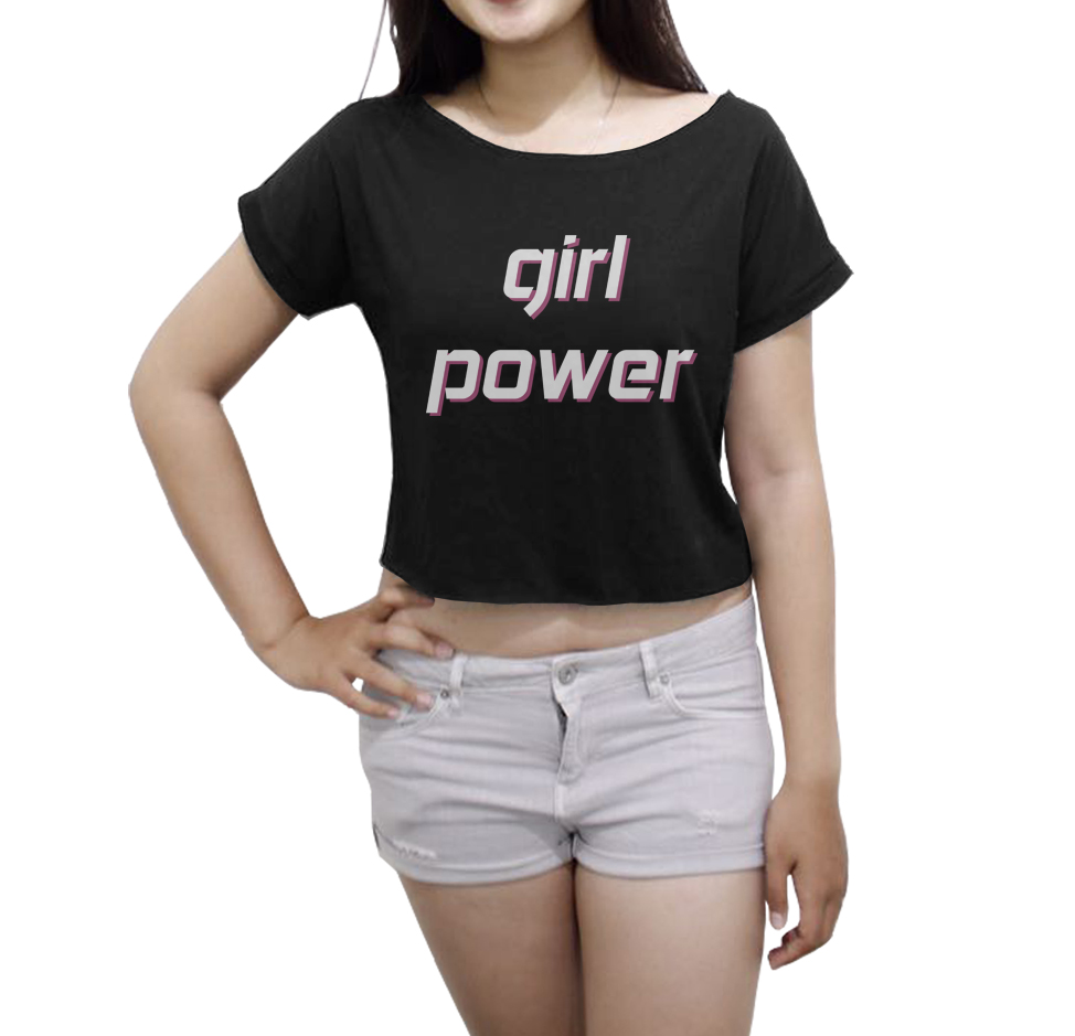 Girl Power Shirt Funny Women's Crop Top