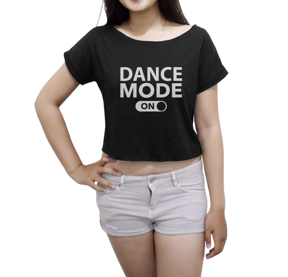 Funny Shirt Women's Crop Tee Dance Mode On T-shirt Ballet Crop Top